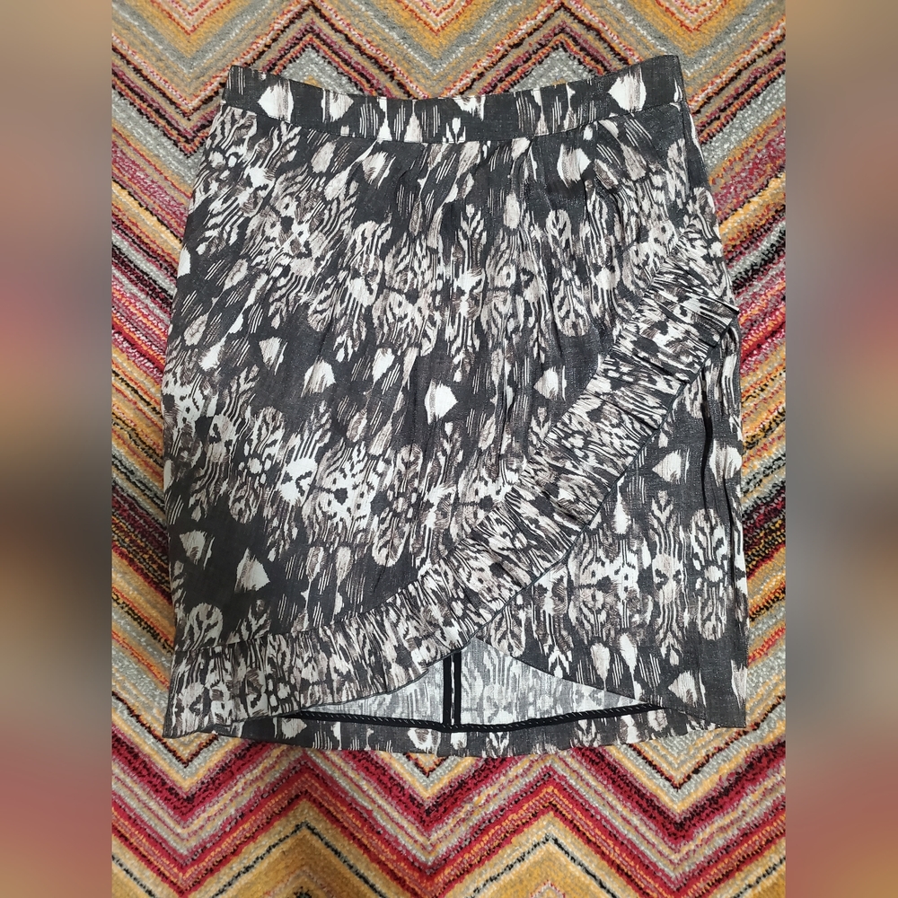H&M ruffled metallic skirt